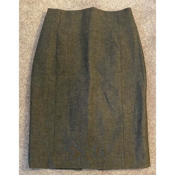Express Grey Pencil Skirt Back Slit & Lined Size 6 - Picture 1 of 10